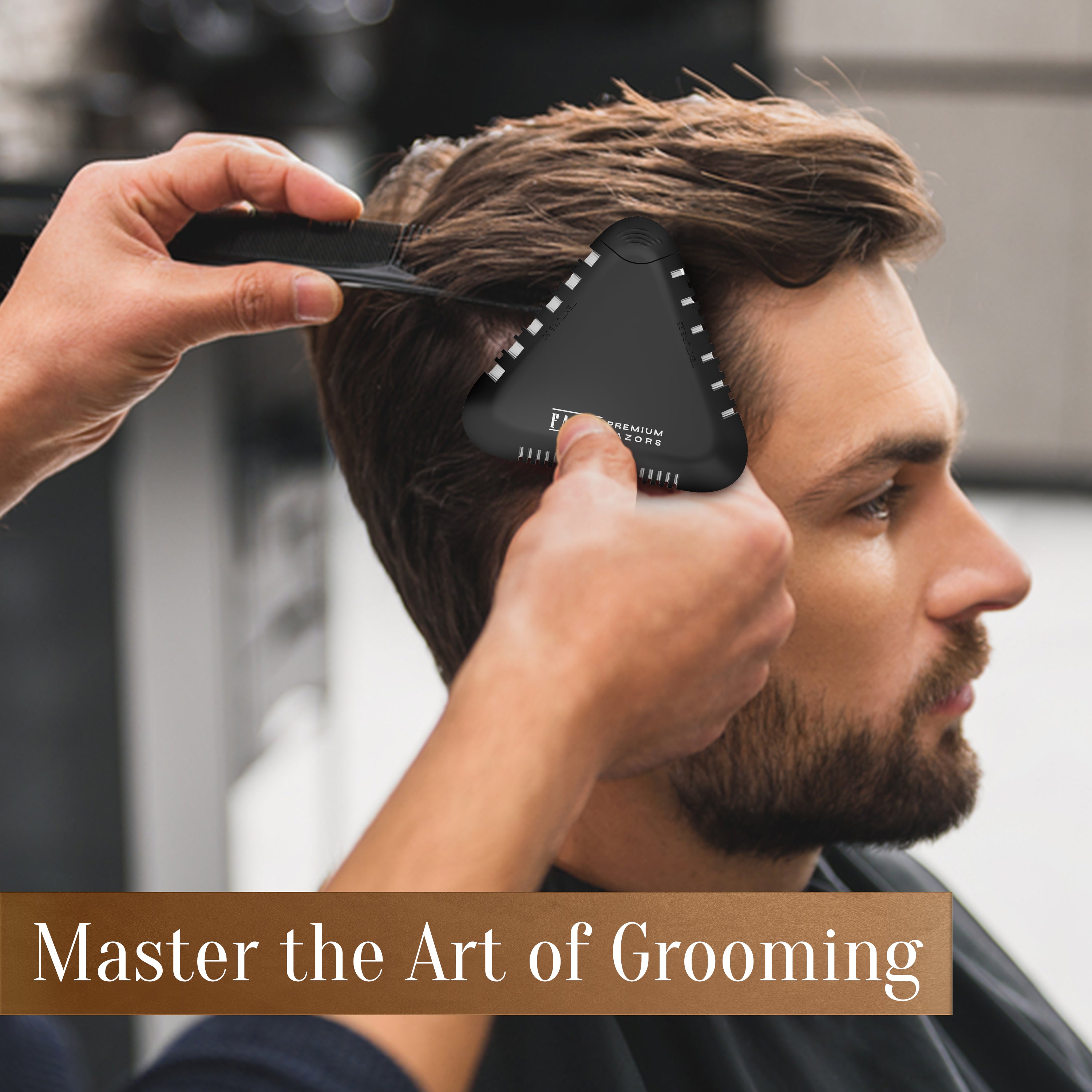 Facón Razor Comb for Hair Cutting - Professional Hair Cutting Comb Kit with 13 Replacement Blades, Double Edge Shaper for Salon & Home, Premium Styling Thinning Texturizing Split Ends Trimming Razor