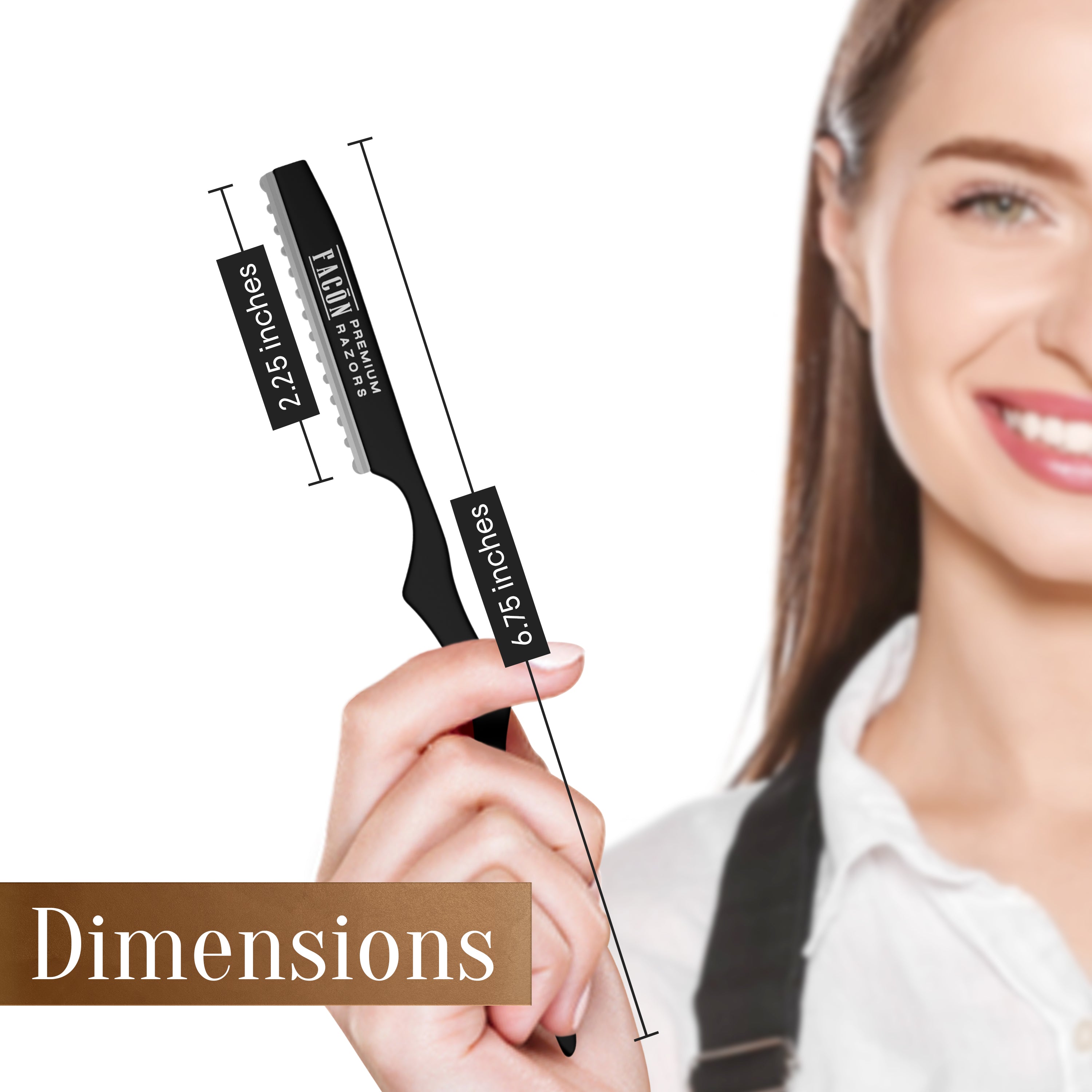 Facón Hair Razors for Cutting Hair - Professional Hair Styling Razor Kit with 11 Replacement Blades, Stainless Steel Hair Cutting Tool for Salon & Home, Premium Hair Thinning Texturizing Faether Razor
