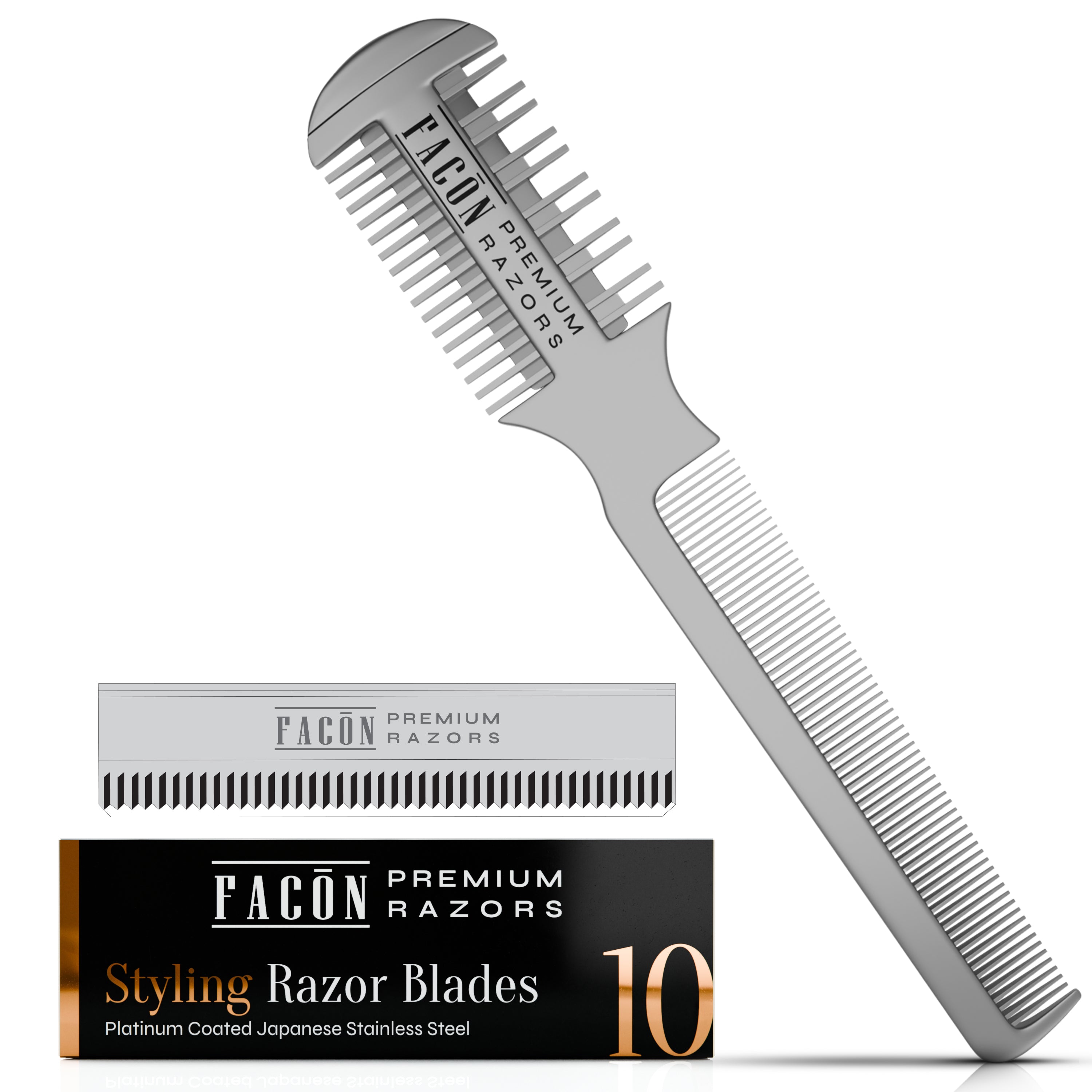Facón Razor Comb for Hair Cutting - Professional Hair Cutting Comb Kit ...