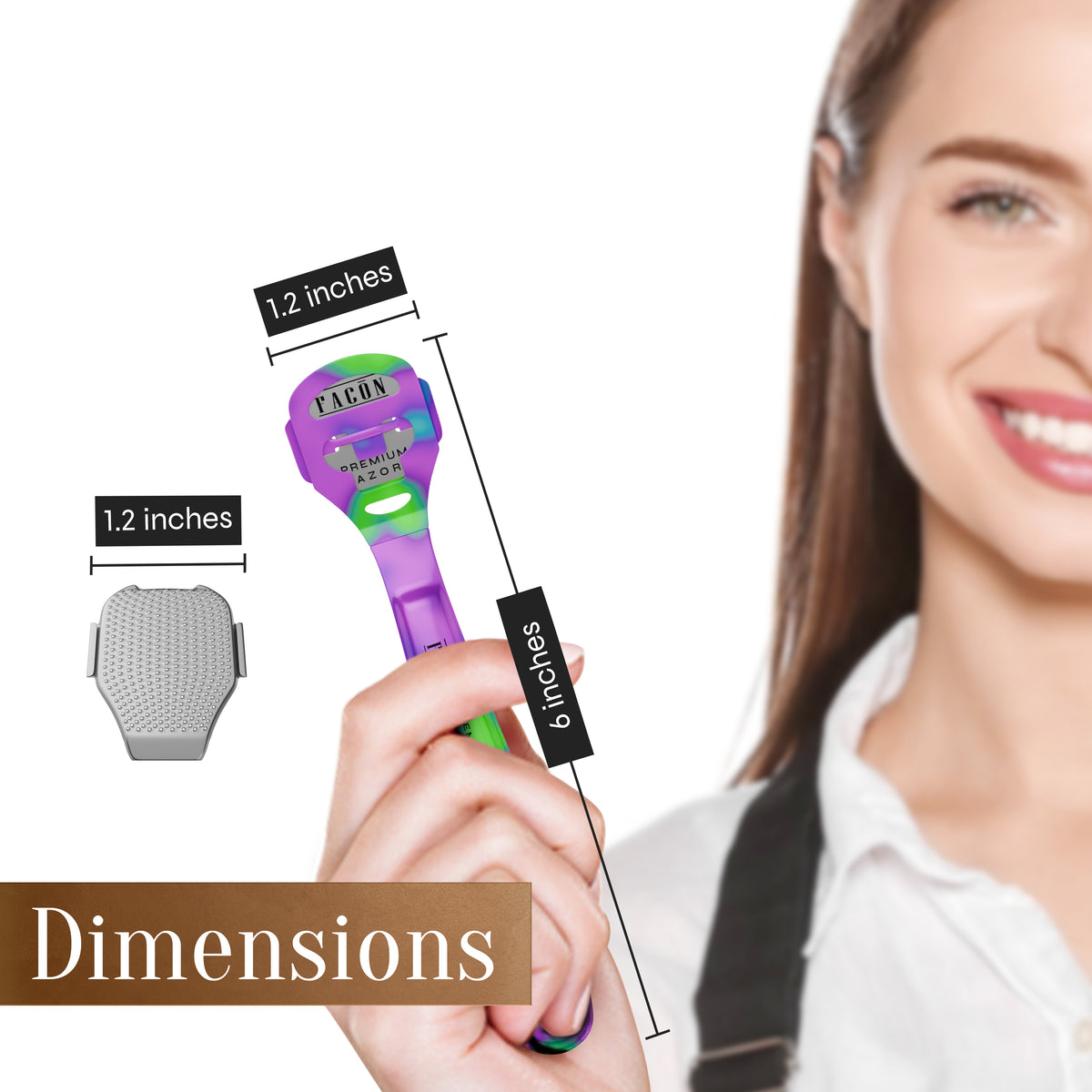 Calus Razor Facón Professional Callus Shaver Remover with 50 Blades, Pedicure Razo ...