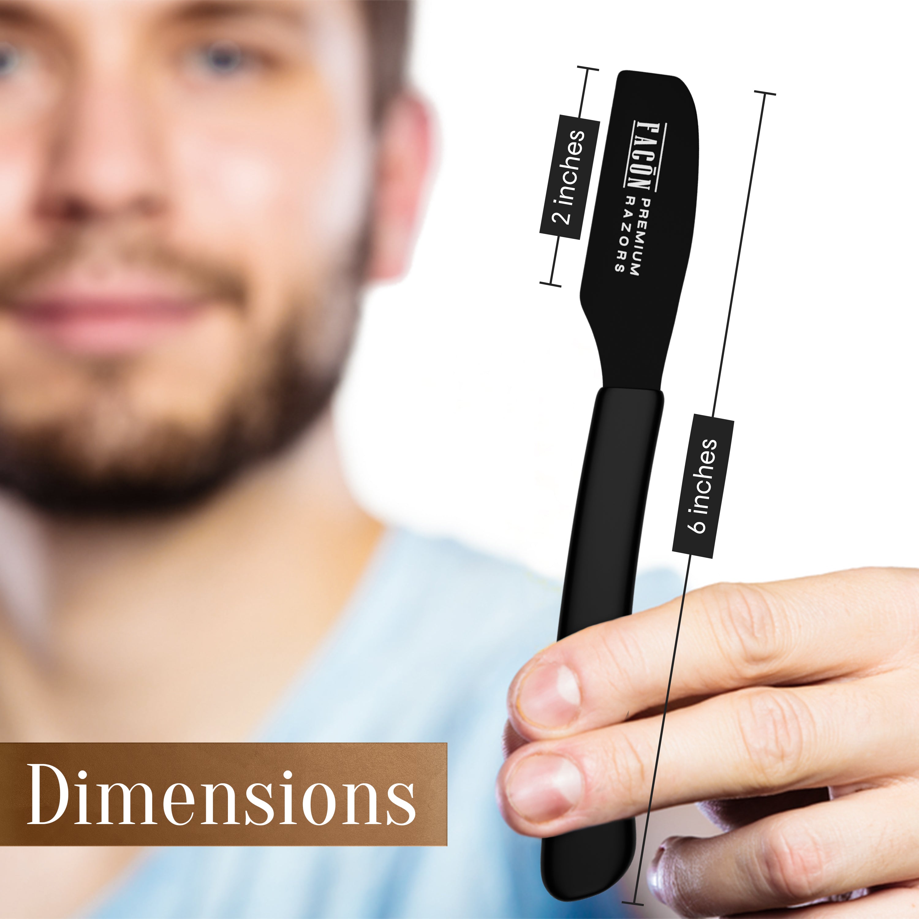 Facón Straight Razors for Men - Professional Barber Straight Edge Razor Kit with 100 Blades,Japanese Stainless Steel Barbero Shaver for a Smooth & Precise Shave, Premium Barber Razor for Men's Shaving