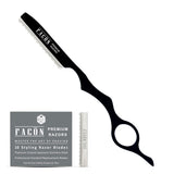 Facón Professional Hair Styling Thinning Texturizing Cutting Feather Razor + 10 Replacement Blades (The Artist)