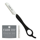 Facón Professional Hair Styling Thinning Texturizing Cutting Feather Razor + 10 Replacement Blades (The Stylist)