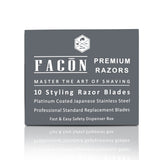 10 Facón Professional Hair Styling Thinning Texturizing Cutting Feather Razor Replacement Blades
