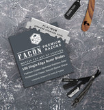 100 Facón Platinum Japanese Stainless Steel Single Edge Razor Blades for Professional Barber Straight Razor - 200+ Shaves