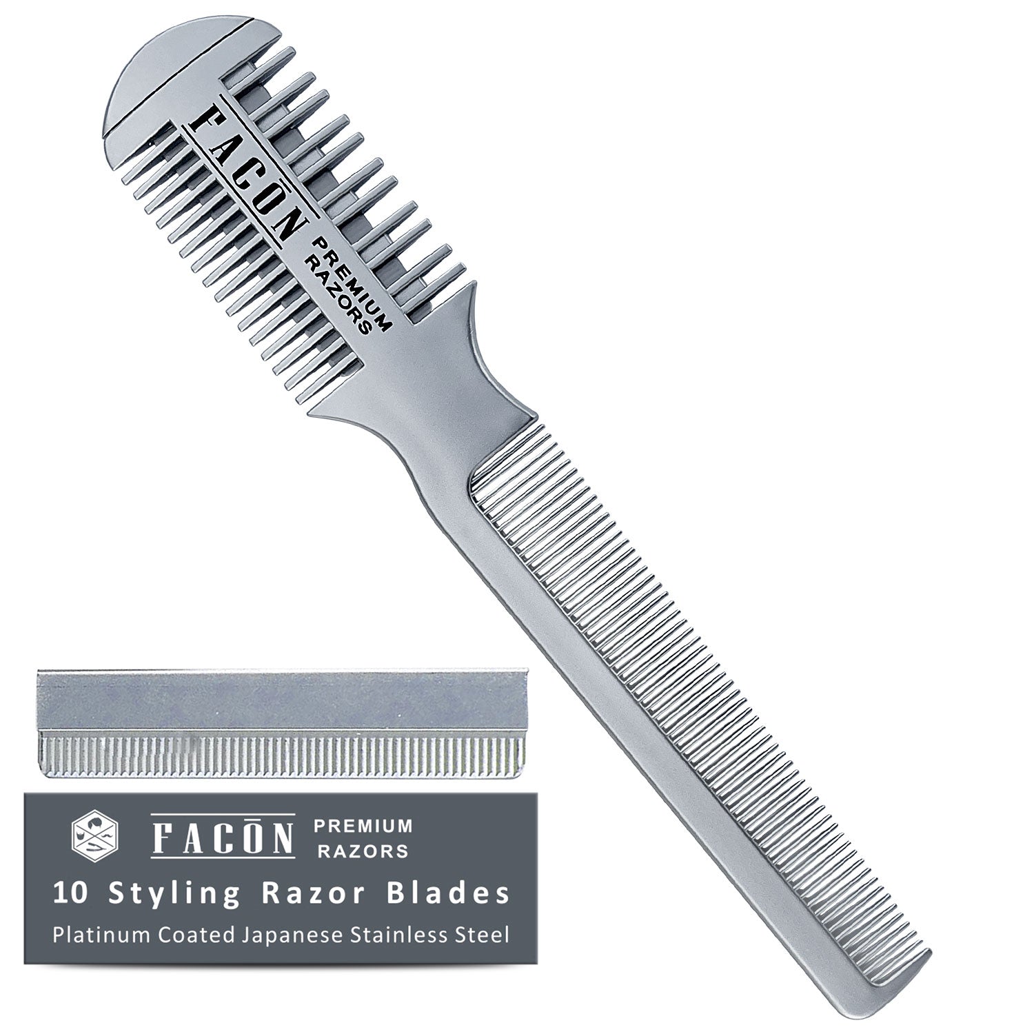 Facón Professional Hair Razor Comb Cutting Styling Thinning Texturizin ...